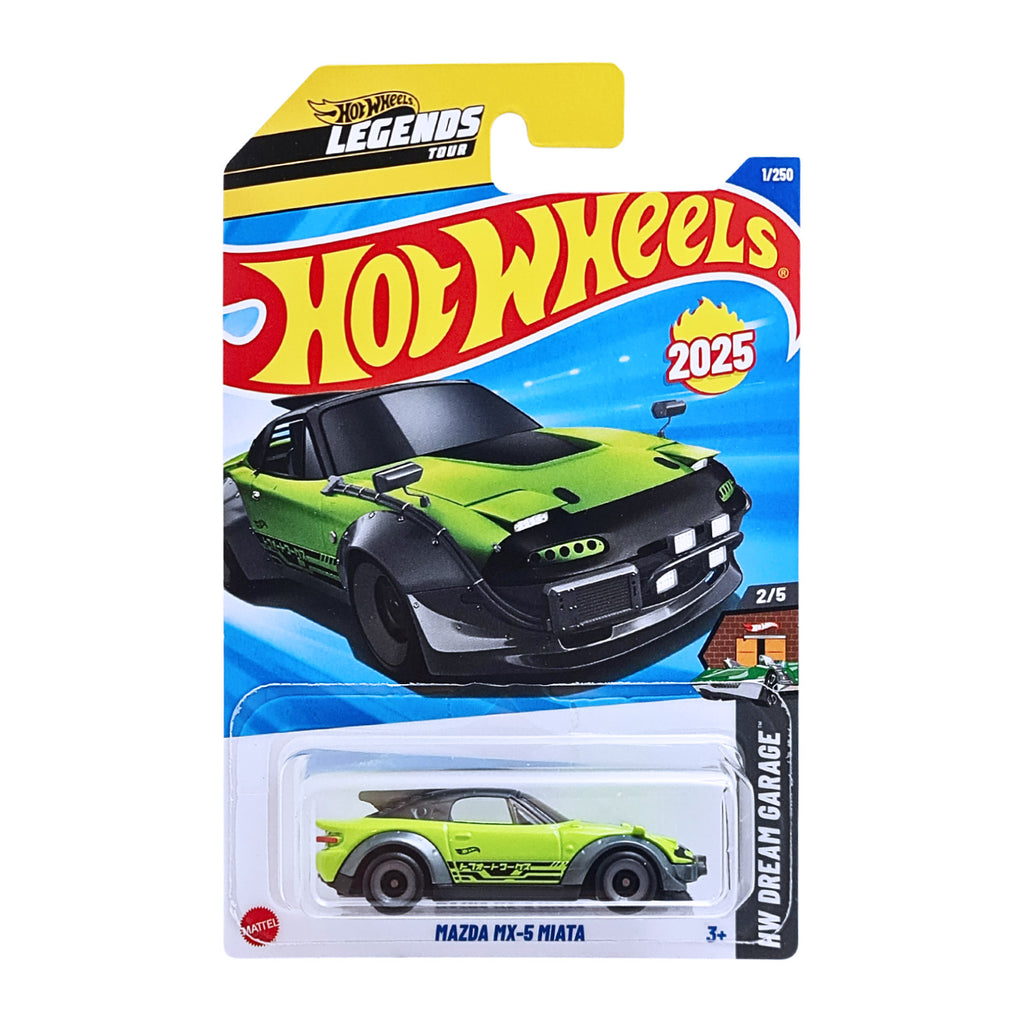 Hot Wheels HW DREAM GARAGE | Mazda MX-5 Miata - Lime Green (1/250)