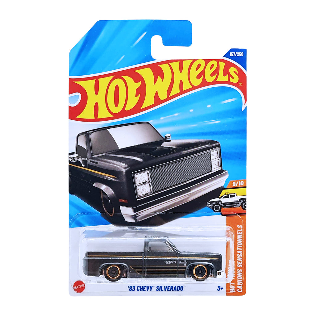 Hot Wheels HOT TRUCKS | '83 Chevy Silverado - Dark Grey (157/250)