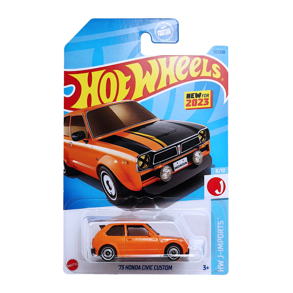 Hot Wheels HW J-IMPORTS | '73 Honda Civic Custom - Orange (117/250)