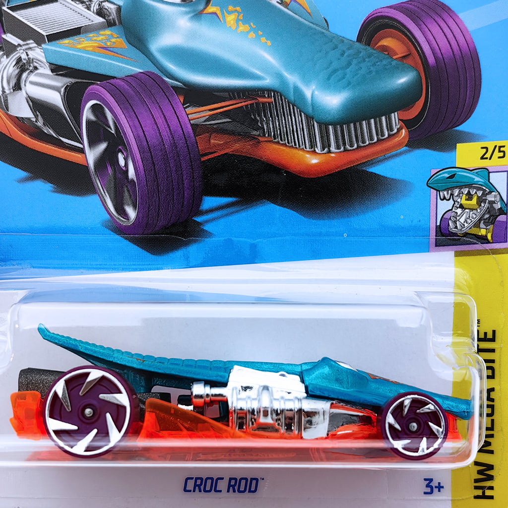Hot Wheels HW MEGA BITE - Croc Rod - Turquoise.Orange
