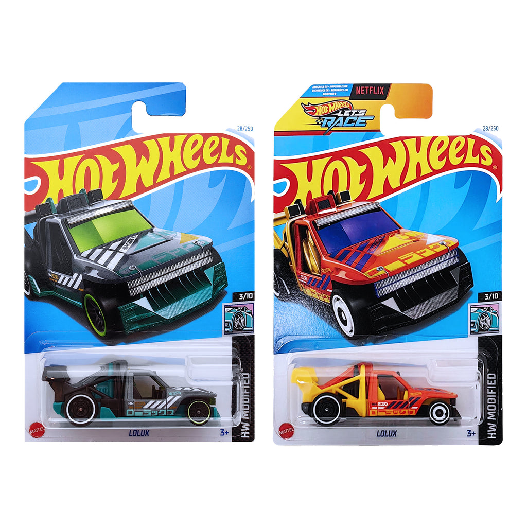 Hot Wheels 1:64 HW MODIFIED - Lolux | Grey.Teal | Orange.Yellow