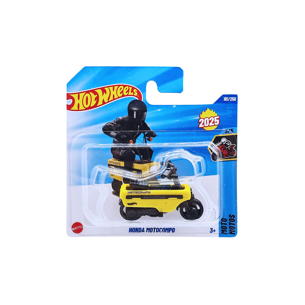 Hot Wheels MOTO | Honda Motocompo - Yellow (181/250) Short Card