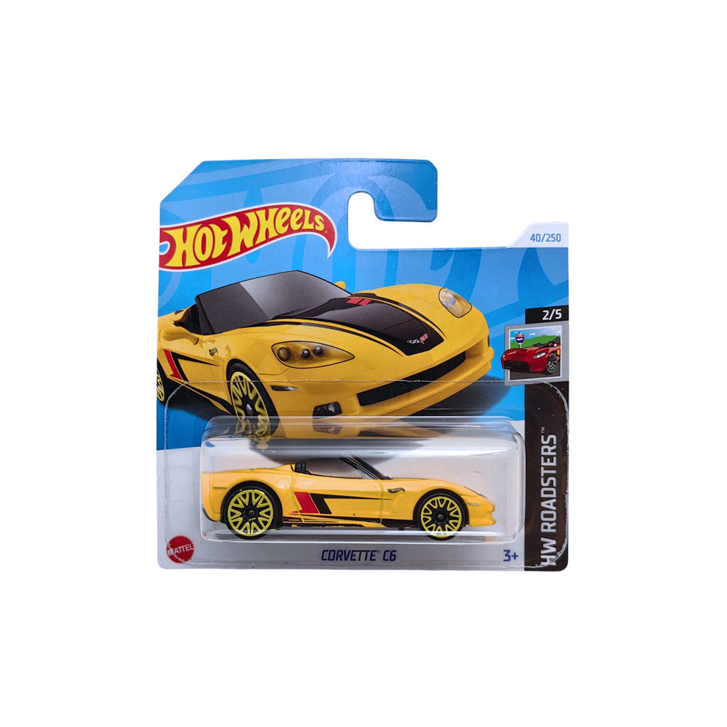 Hot Wheels HW ROADSTERS | Corvette C6 - Yellow (40/250) - Short Card