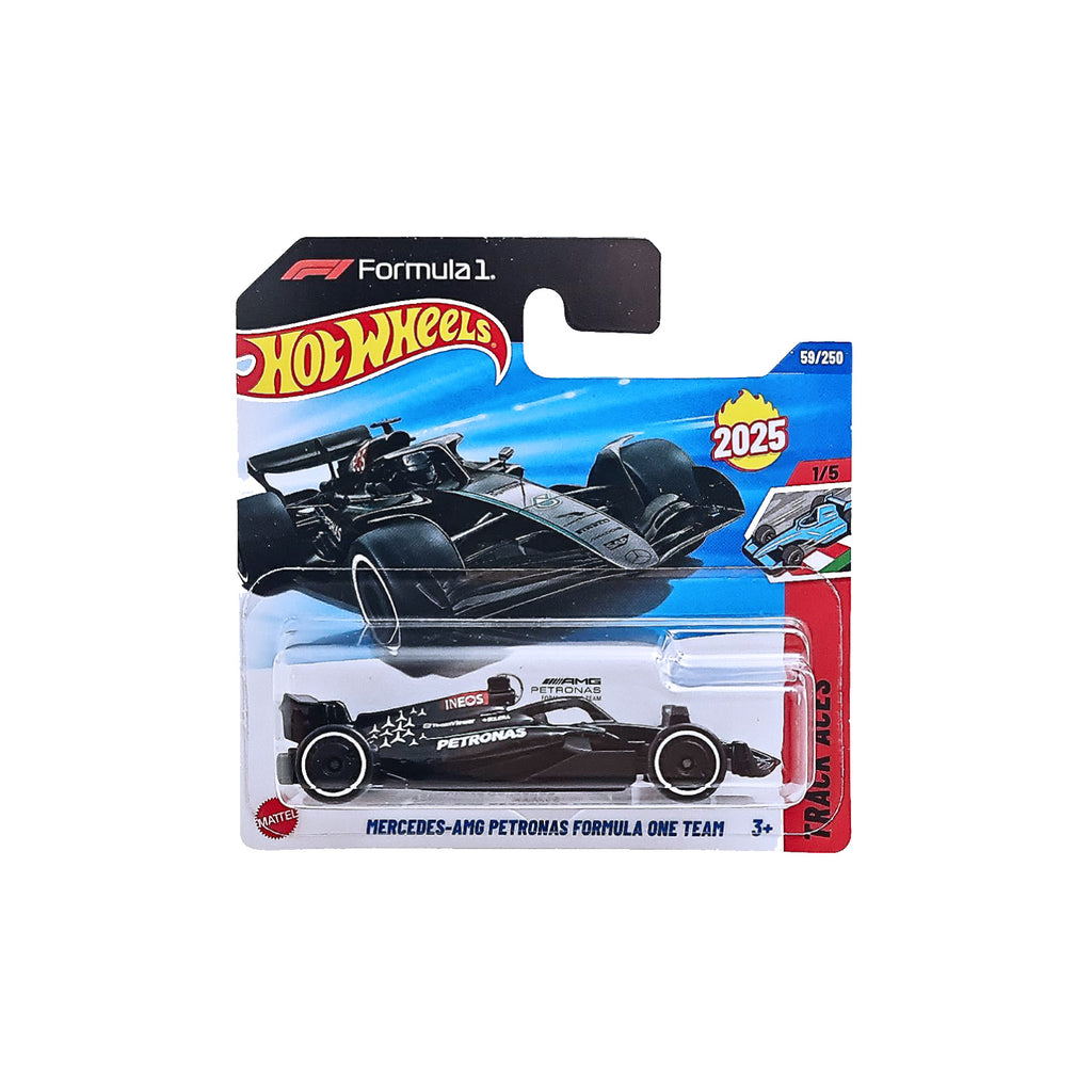 Hot Wheels TRACK ACES | Mercedes-AMG Petronas Formula One Team - Black (59/250) SHORT CARD