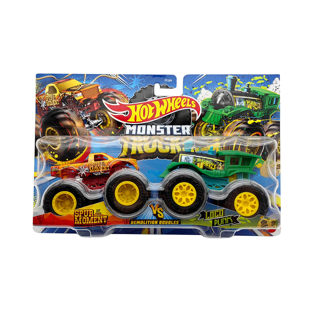 Hot Wheels Monster Trucks Demolition Double - Spur of the Moment VS Loco Punk