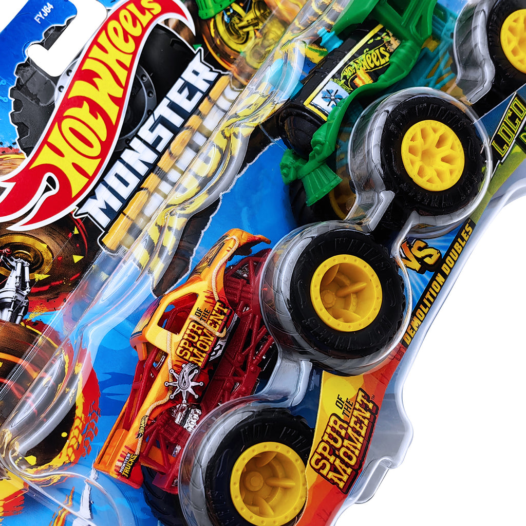 Hot Wheels Monster Trucks Demolition Double - Spur of the Moment VS Loco Punk