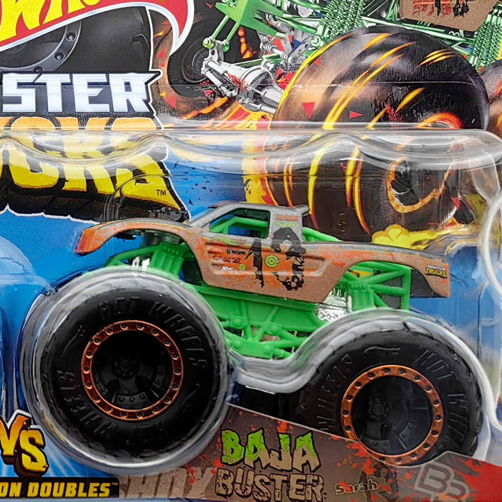 Hot Wheels Monster Trucks Demolition Double - Tri to Crush-Me vs Baja Buster
