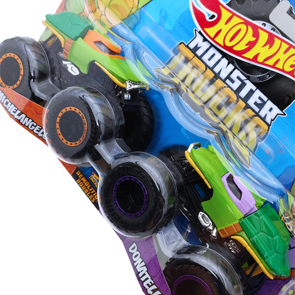 Hot Wheels Monster Trucks Demolition Double - TMNT Michelangelo VS Donatello