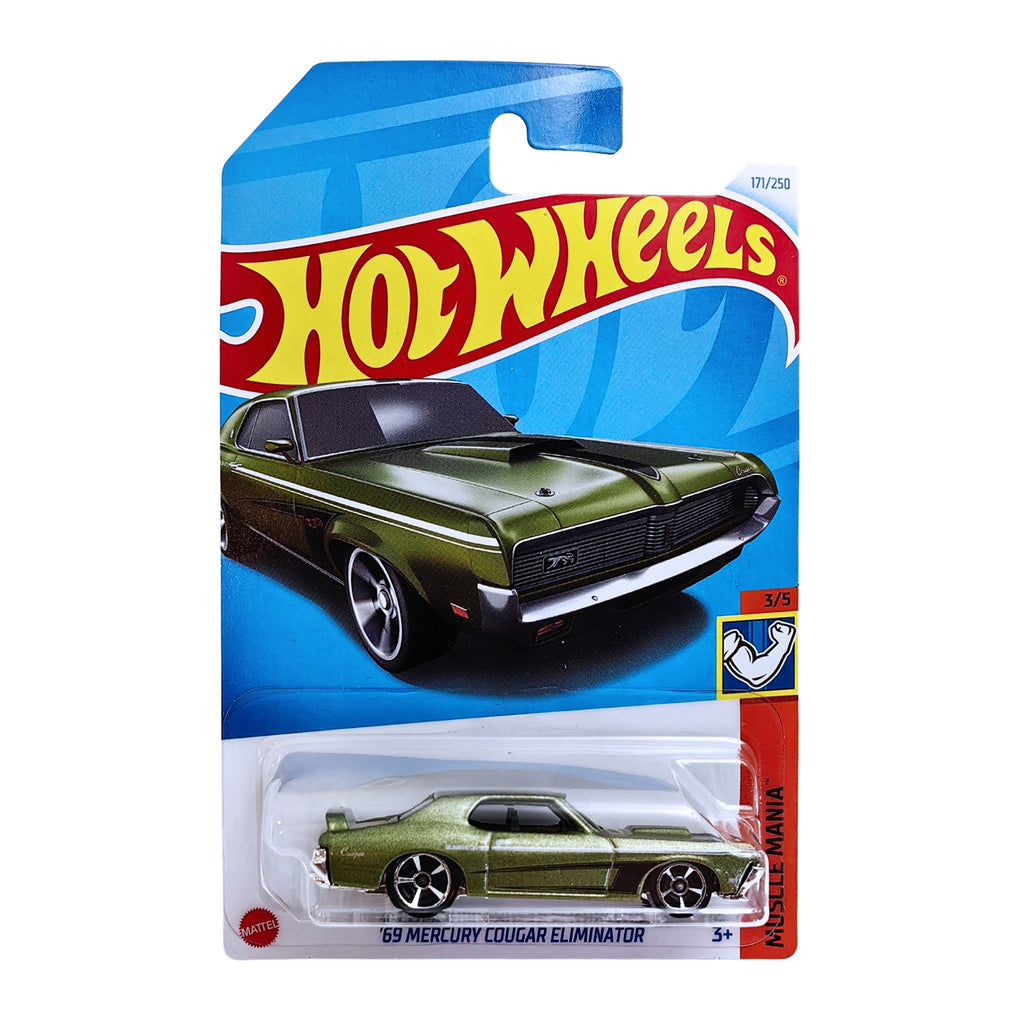 Hot Wheels MUSCLE MANIA | '69 Mercury Cougar Eliminator - Light Green (171/250)