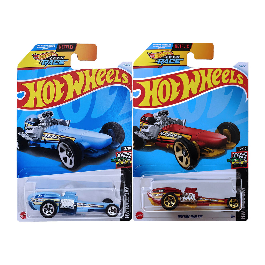 Hot Wheels HW RACE DAY - Rockin' Railer| Blue Red