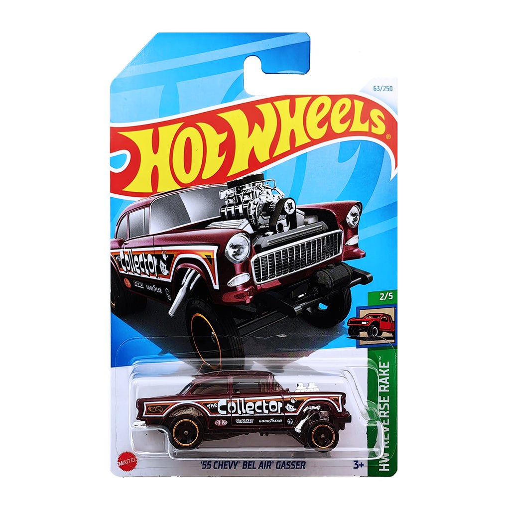 Hot Wheel HW REVERSE RAKE - '55 Chevy Bel Air Gasser - Maroon