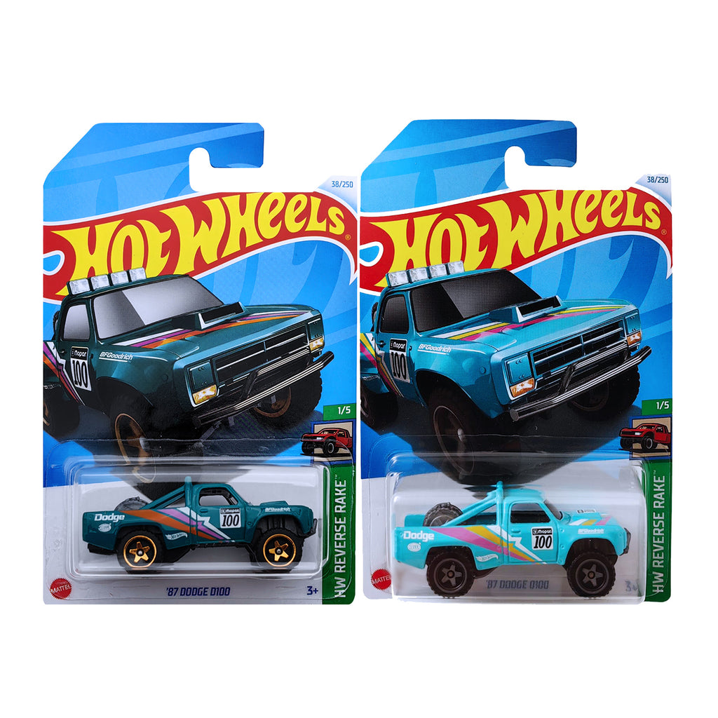 Hot Wheels HW REVERSE RAKE - '87 DODGE D100