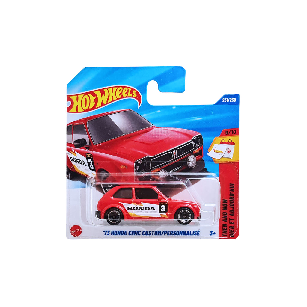 Hot Wheels THEN AND NOW | '73 Honda Civic Custom - Red (231/250) SHORT CARD
