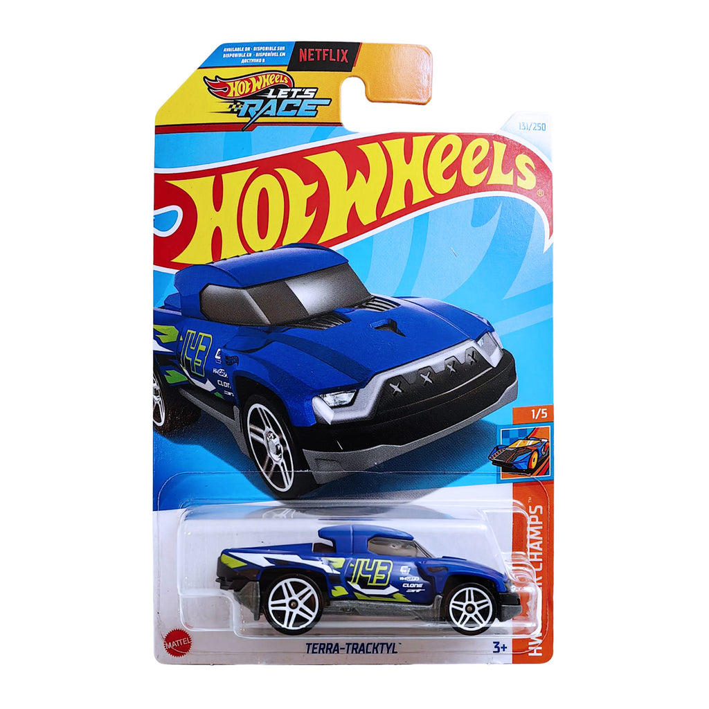 Hot Wheels HW TRACK CHAMPS | Terra-Tracktyl - Blue (131/250)