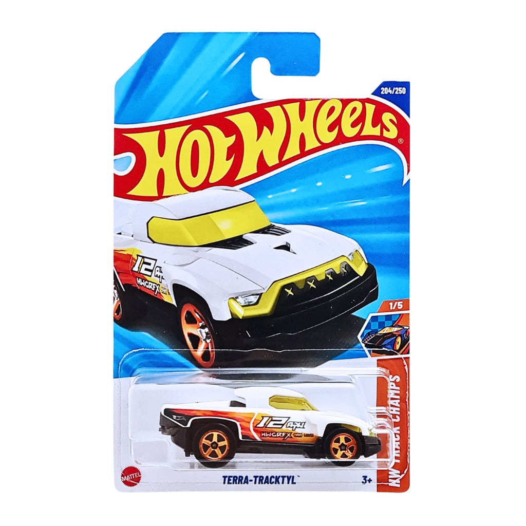 Hot Wheels HW TRACK CHAMPS | Terra-Tracktyl - White (204/250)