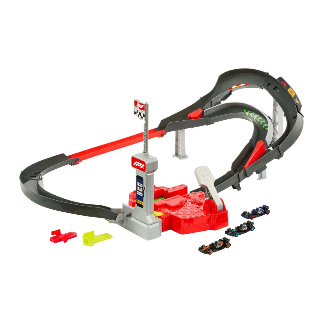 Hot Wheels Racing Formula 1 Sprint Race Circuit Track Set with 3 Die-Cast Toy Cars