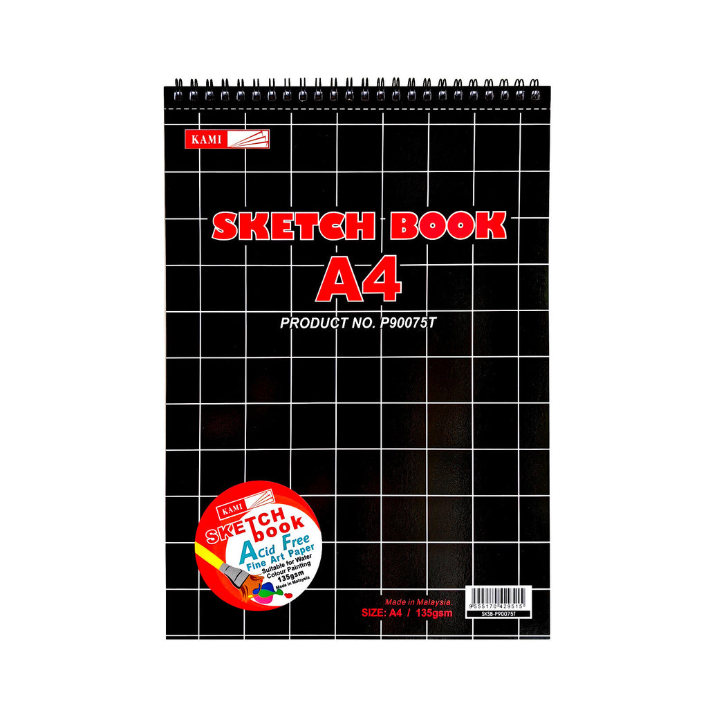 KAMI A4 Perforated Sketch Book 135GSM 18'S - top binding