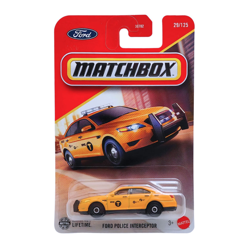 Matchbox Ford Police Interceptor| Orange (29/125)
