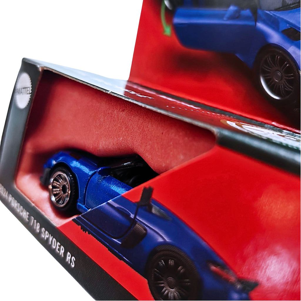 Matchbox MOVING PARTS | 2024 Porsche 718 Spyder RS - Blue (JBW72)