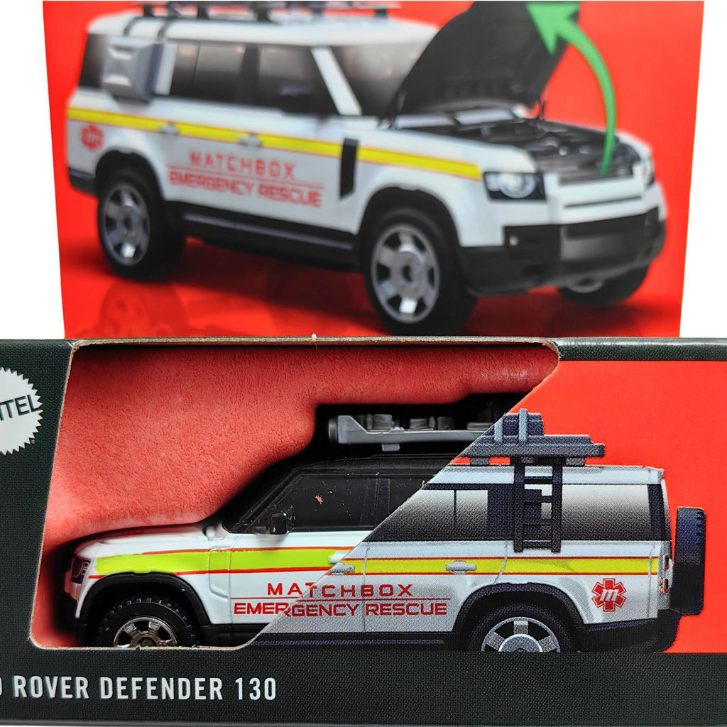 Matchbox Moving Parts | Land Rover Defender 130 - White (JBW63)