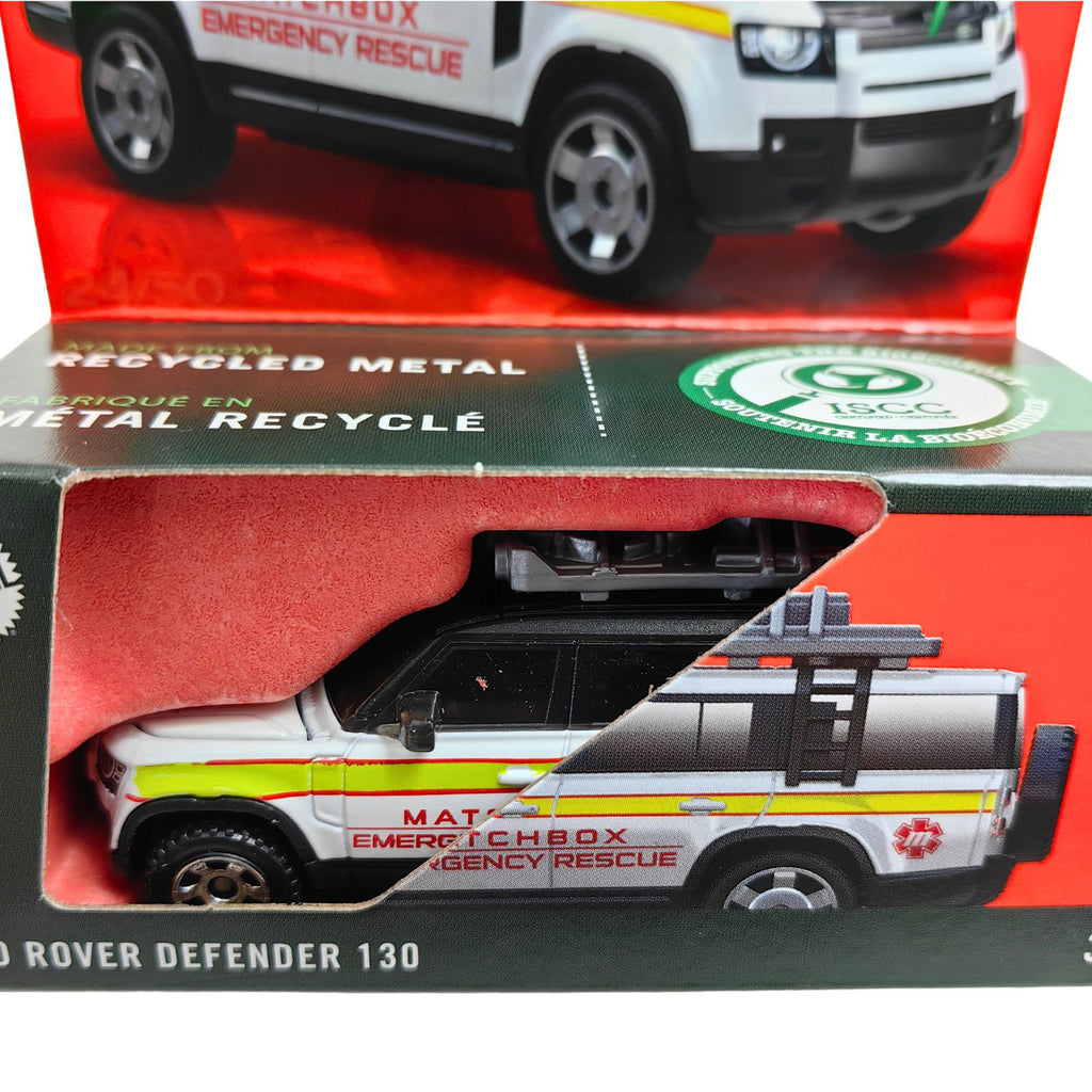 Matchbox Moving Parts | Land Rover Defender 130 - White (JBW63)