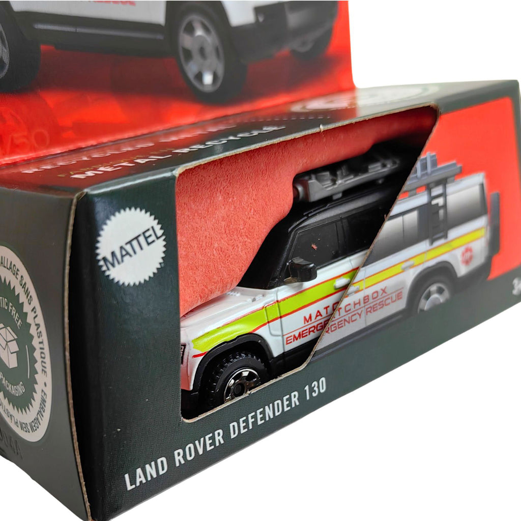 Matchbox Moving Parts | Land Rover Defender 130 - White (JBW63)