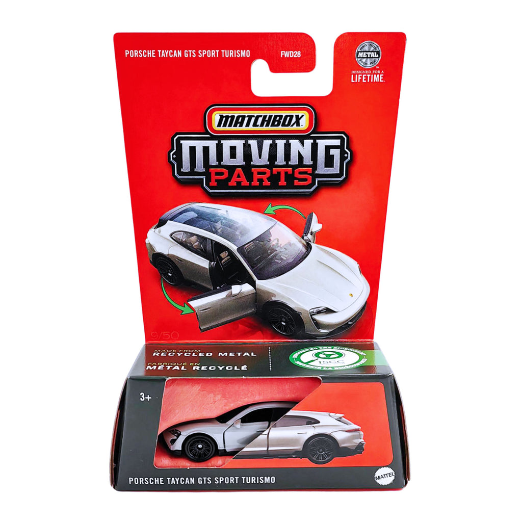 Matchbox Moving Parts | Porsche Taycan GTS Sport Turismo - Grey (JBW75)