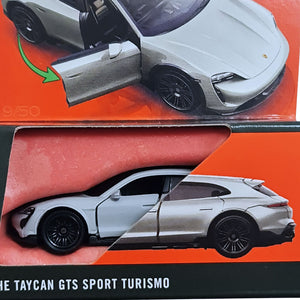 Matchbox Moving Parts | Porsche Taycan GTS Sport Turismo - Grey (JBW75)