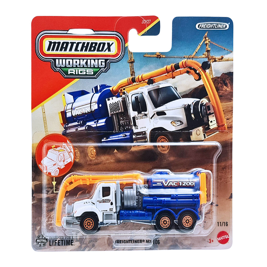 Matchbox Working Rigs | Freightliner M2 106 - White.Blue (11/16) - JBX78
