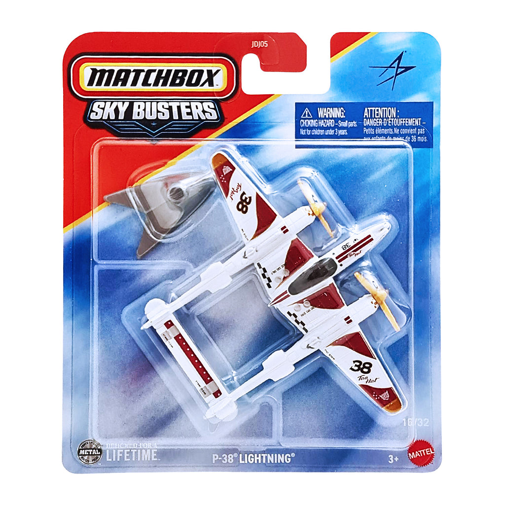 Matchbox Sky Busters Toy Plane - JDJ05 | P-38 IGHTNING