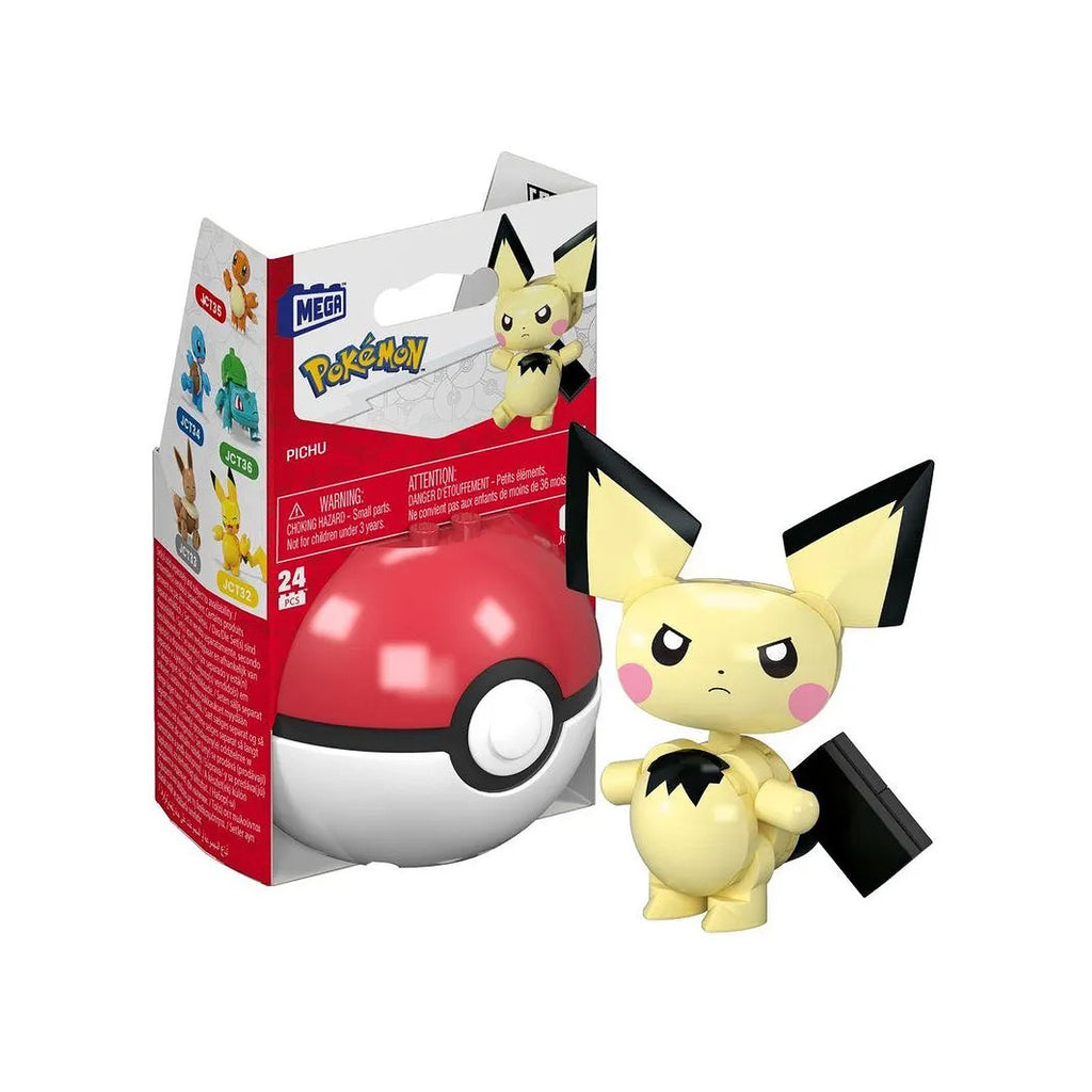 MEGA Construx Pokemon Evergreen Poke Ball Collection | Pichu (JCT37) - 194735275748