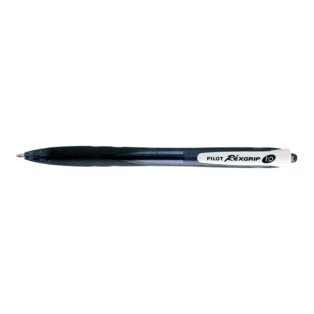 Pilot Rexgrip Retractable Ball Point Pen - Medium - Black