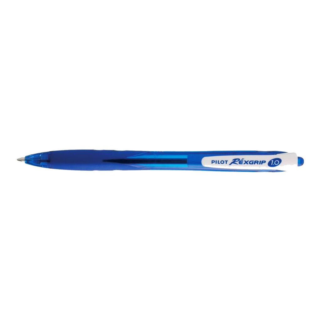 Pilot Rexgrip Retractable Ball Point Pen - Medium - Blue