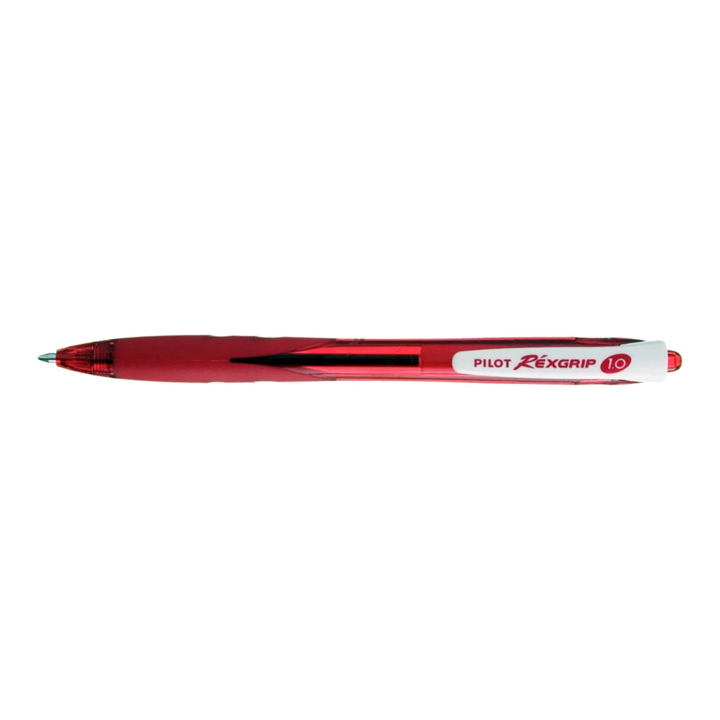 Pilot Rexgrip Retractable Ball Point Pen - Medium - Red