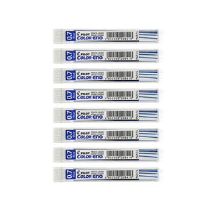 8pcs Pilot COLOR ENO 0.7mm Coloured Leads Refill - Blue