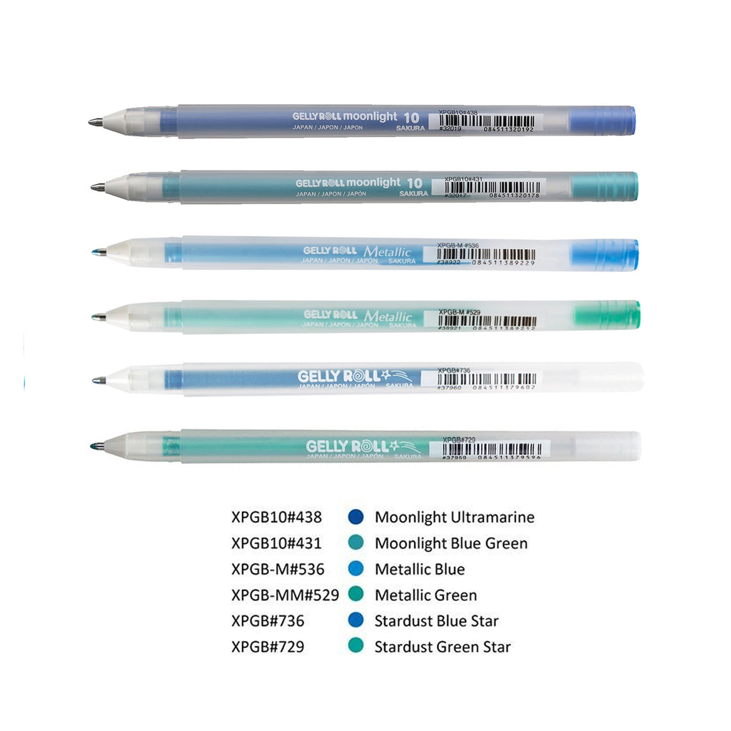 Sakura Gelly Roll 1.0mm Moonlight, Metallic, Stardust - 6 Pens/Pack