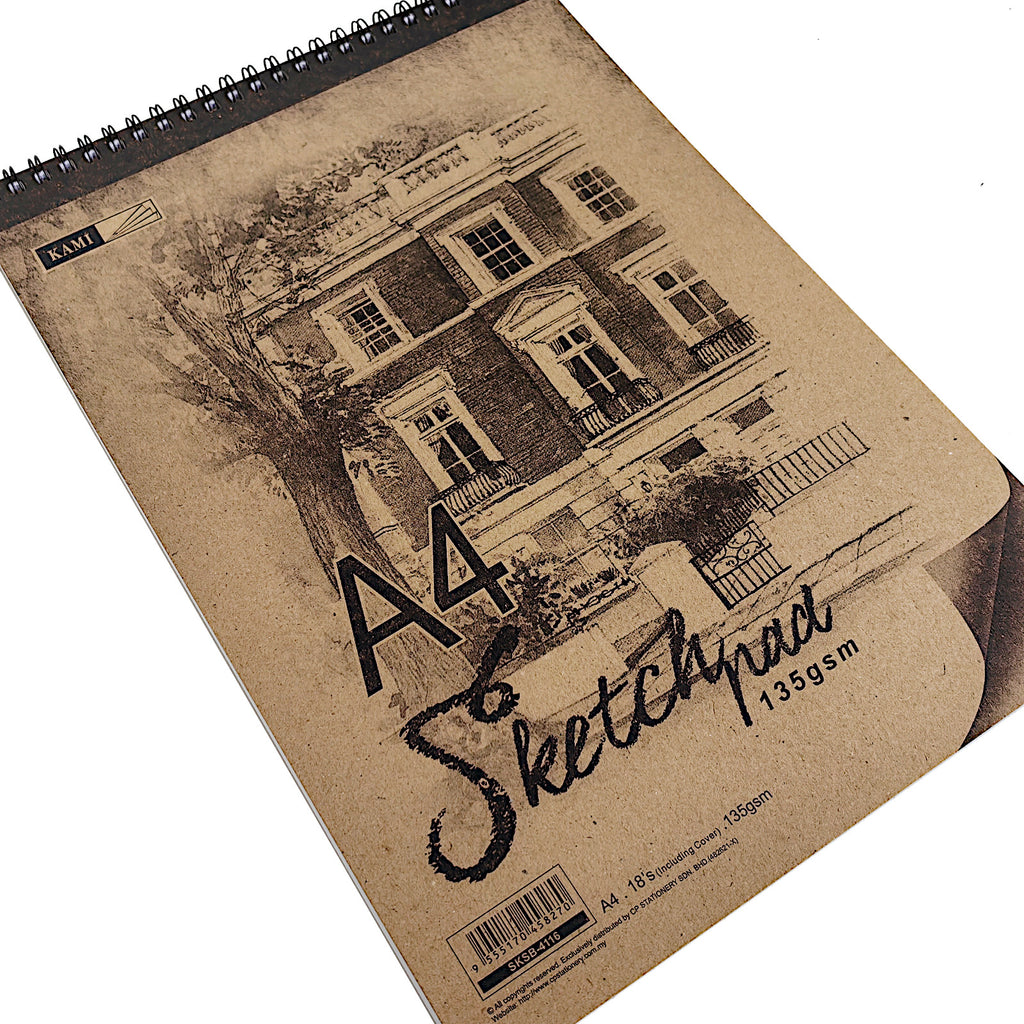 KAMI Softcover Sketch Pad 135GSM 18'S - A4