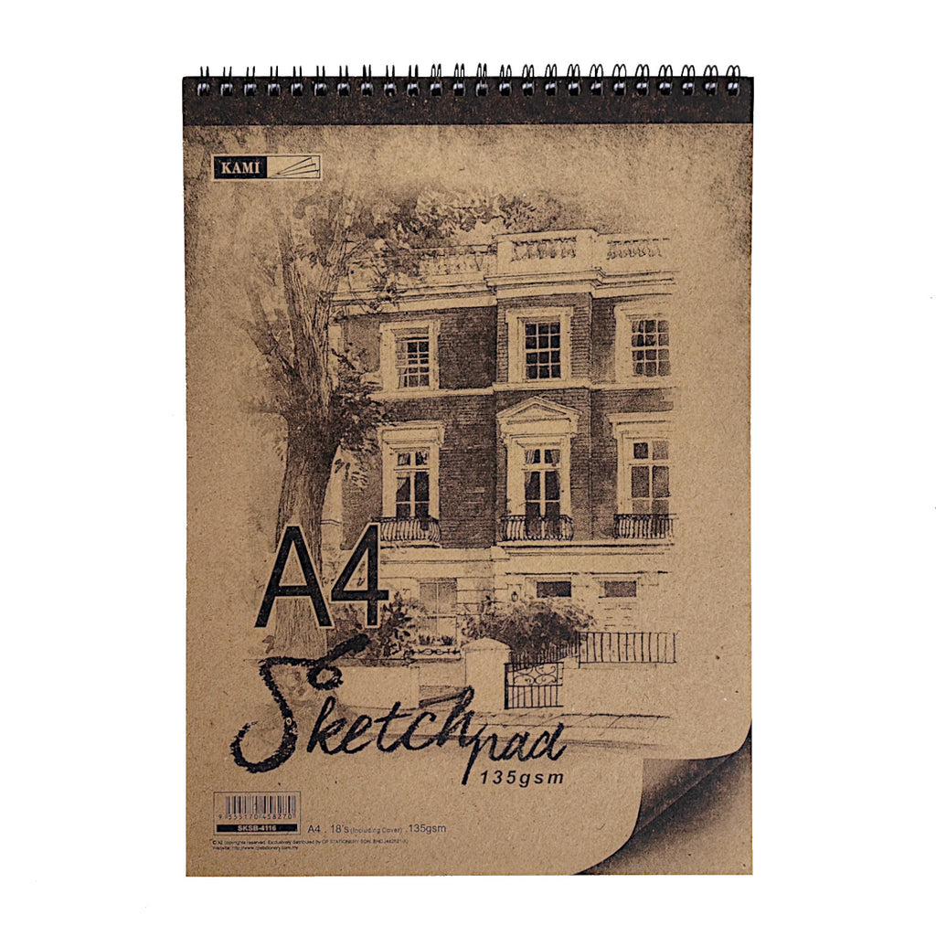 KAMI Softcover Sketch Pad 135GSM 18'S - A4