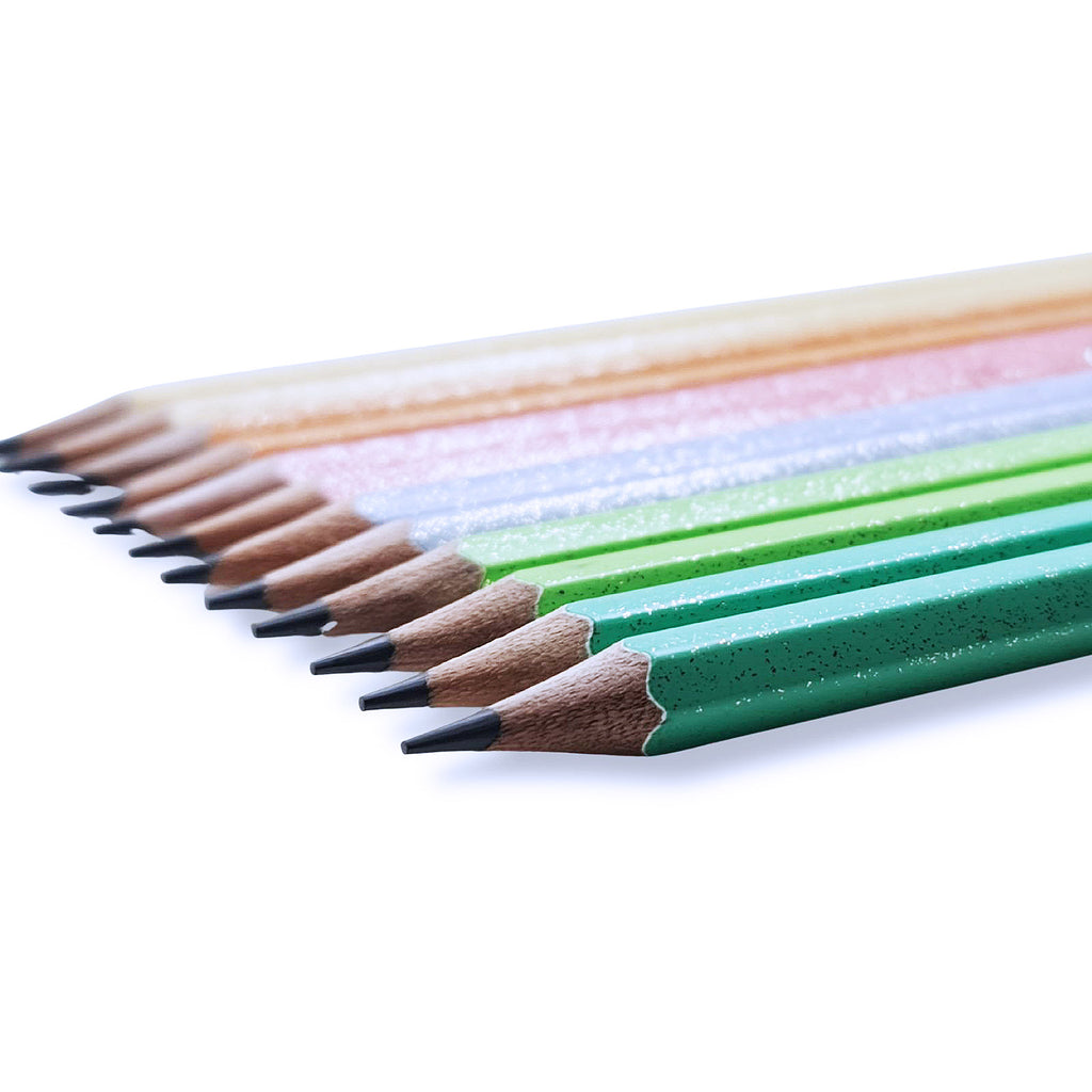 12PCS Stabilo Limited Edition Exam Grade 2B Pencils Shimmering Design