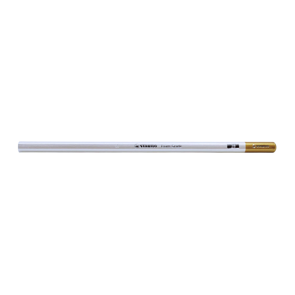 Stabilo Limited Edition Exam Grade 2B Unsharpened Pencils - White.Gold