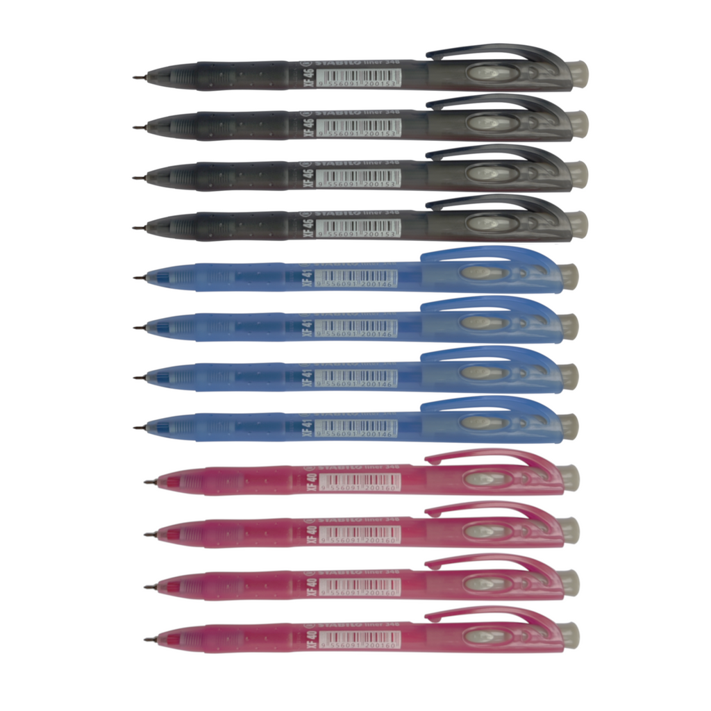 12pcs Stabilo Liner 348 Semi Gel Ball Pen - 0.5mm