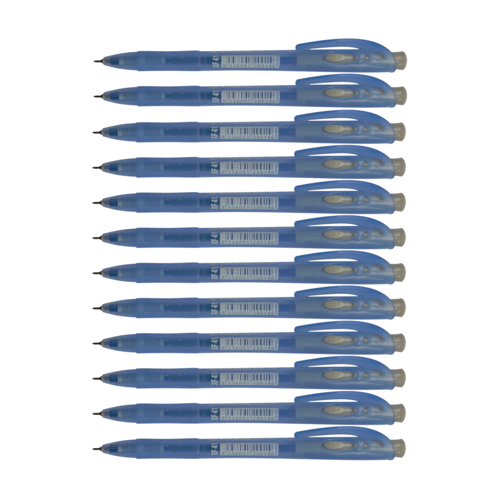12pcs Stabilo Liner 348 Semi Gel Ball Pen - 0.5mm - Blue