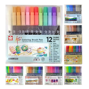 Sakura Koi Colouring Brush Pen - 12 Colour Set