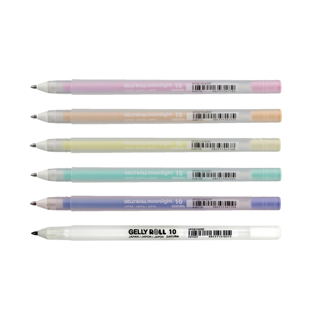 Sakura Gelly Roll Moonlight Pastel + White - 6 Pens/Pack