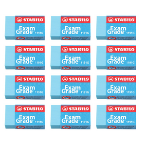 12pcs Stabilo Exam Grade 1191G Colourful Eraser - Blue