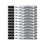 12pcs Stabilo Plan Whiteboard Marker - Bullet/Round Tip - Black