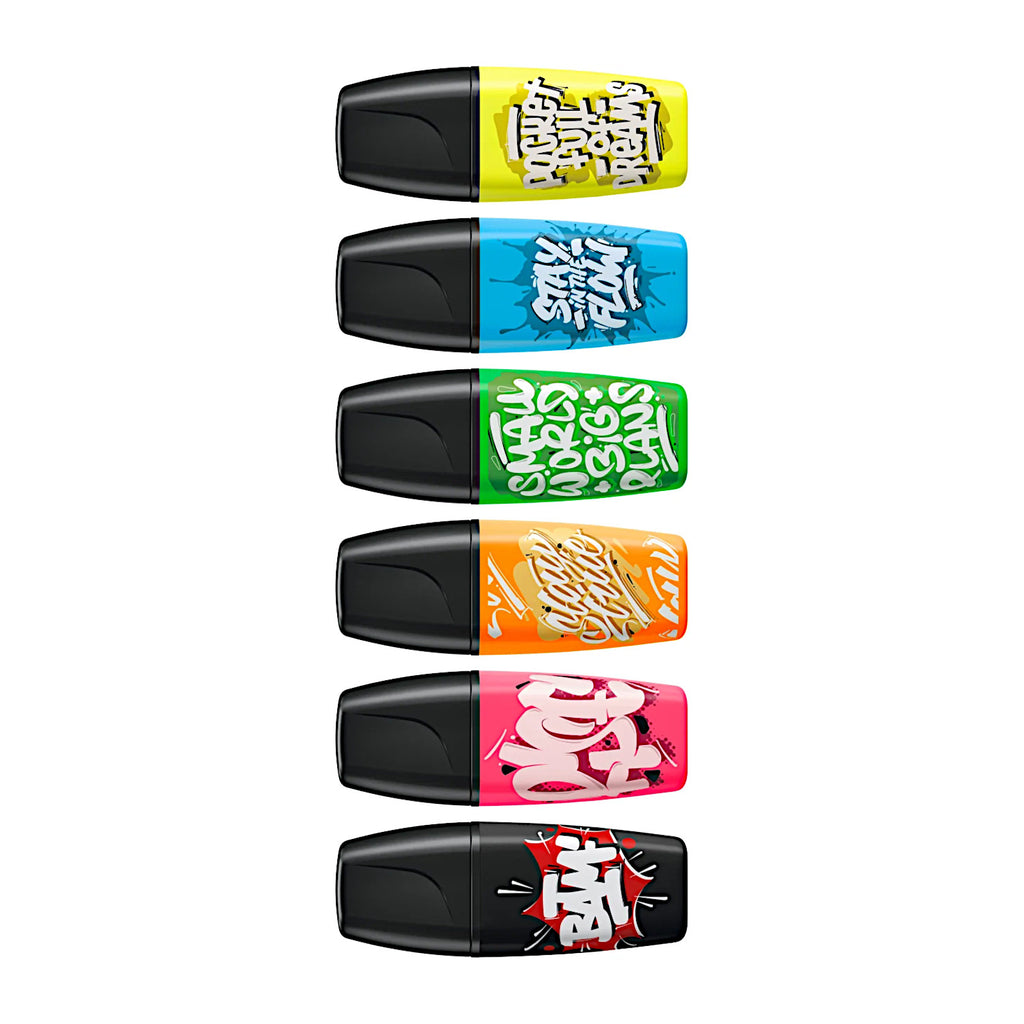 Stabilo Boss Mini Highlighter by Snooze One - 5 Colours + 1 Black