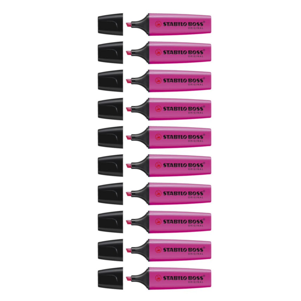 10pcs Stabilo Boss Original Fluorescent Colour Highlighter - Lilac