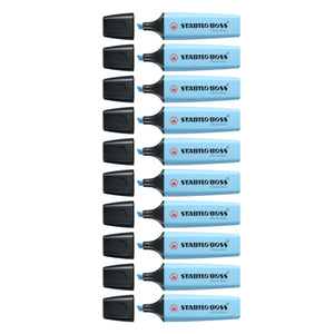 10pcs Stabilo Boss Original Highlighter - Pastel Colour - Breezy Blue