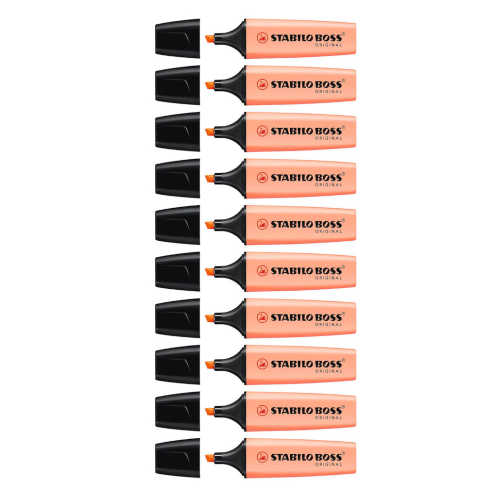 10pcs Stabilo Boss Original Highlighter - Pastel Colour - Creamy Peach
